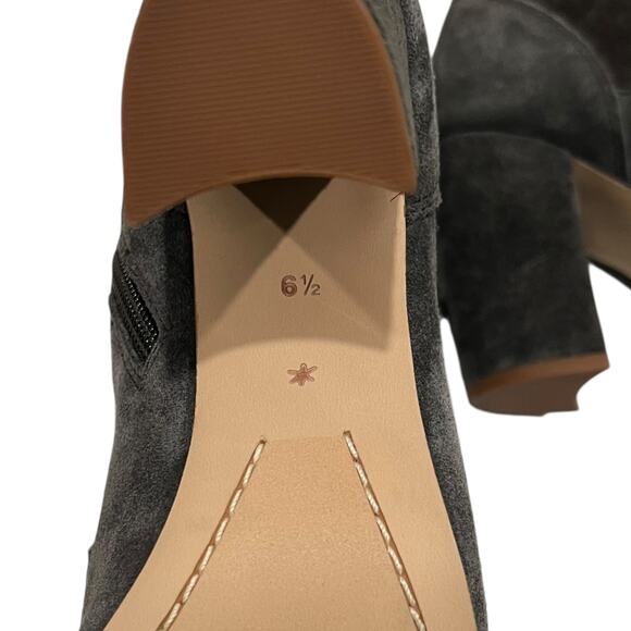 NEW Splendid Hacken Black Suede Leather Mid-Calf Lace-Up Boots - Picture 7 of 8